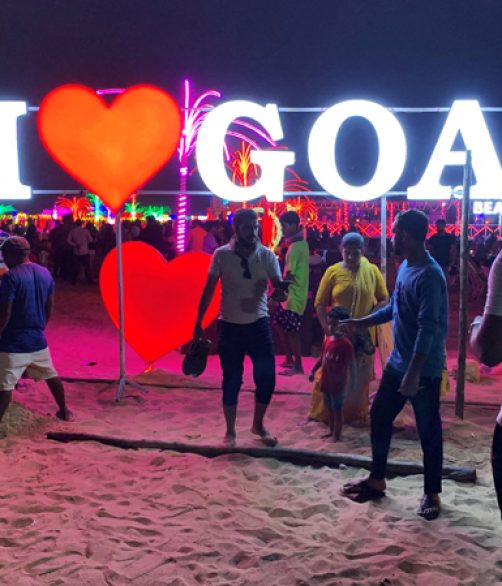 People visit Calangute Beach during the ongoing coronavirus disease (COVID-19) pandemic, in Goa People visit Calangute Beach during the ongoing coronavirus disease (COVID-19) pandemic, in Goa